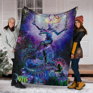 Serpentine Apotheosis (Dancing Shiva) | Micro Fleece Blanket | Hakan Hisim
