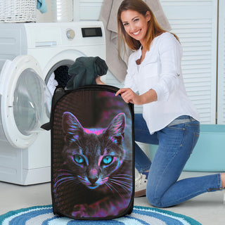 Blue Eye Kitty | Laundry Basket | Hubert Solczynski