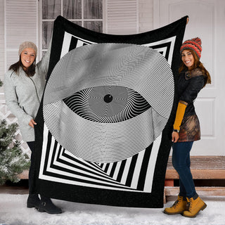 The Great Eye of Hypnos (Optical Art) | Microfleece Blanket | Makroverset