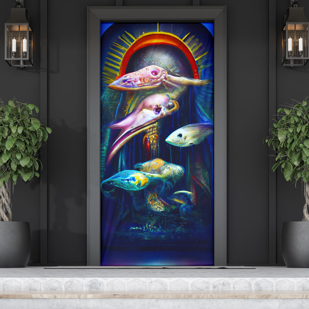Sacred Aquarium Door Sock | Michael Garfield