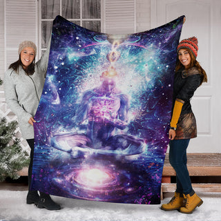 On The Edge of Harmony | Premium Microfleece Blanket | Cameron Gray