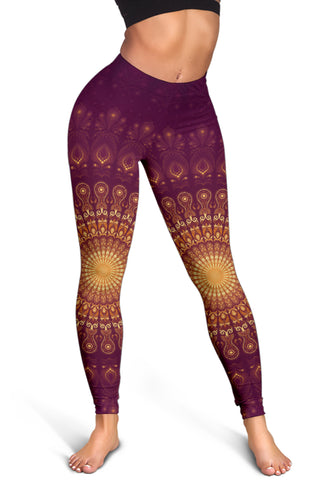 Peacock Feather Mandala - Moon | Leggings | Mandalazed