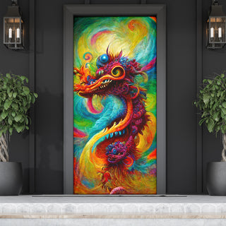 New Years Dragon Bouquet 2 Door Sock | Michael Garfield