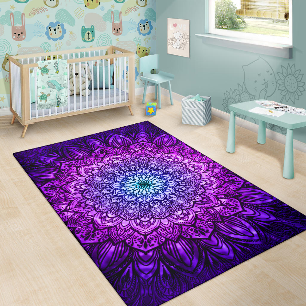 Purple Ornate Mandala | Rug | Yantrart Design