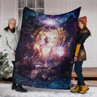 Connected To Source | Premium Microfleece Blanket | Cameron Gray