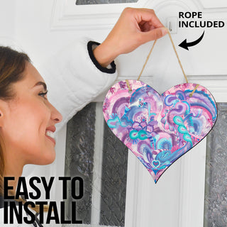 Blooming Heart Hanging Door Sign | Dylan Thomas Brooks