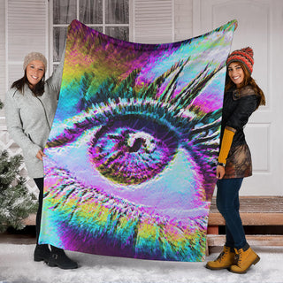 Glitch-Eye | Microfleece Blanket | Makroverset