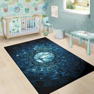 Eye of Horus Mandala - Blue | Rug | Mandalazed