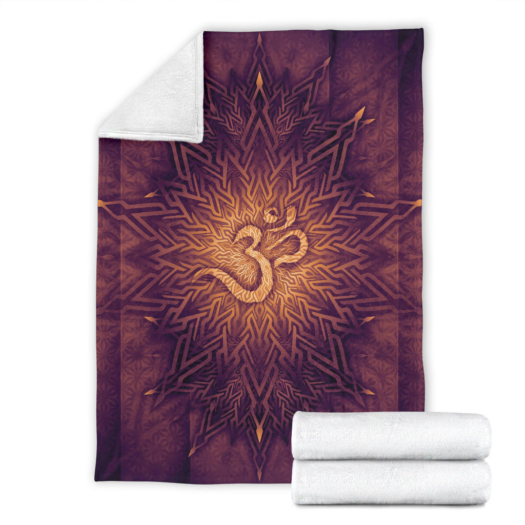 Mystical Aum Chakra Mandala - Amethyst | Blanket | Mandalazed