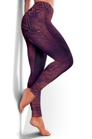 Mystical Aum Chakra Mandala - Amethyst | Leggings | Mandalazed
