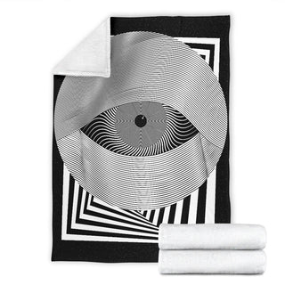 The Great Eye of Hypnos (Optical Art) | Microfleece Blanket | Makroverset