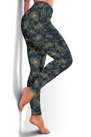 Peacock Feather Mandala - Sea Blue | Leggings | Mandalazed