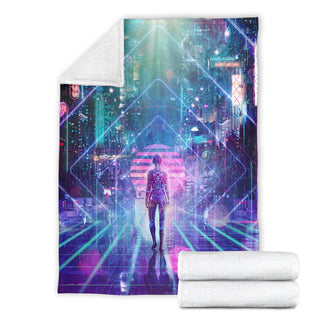 Neon Zone | Premium Microfleece Blanket | Cameron Gray