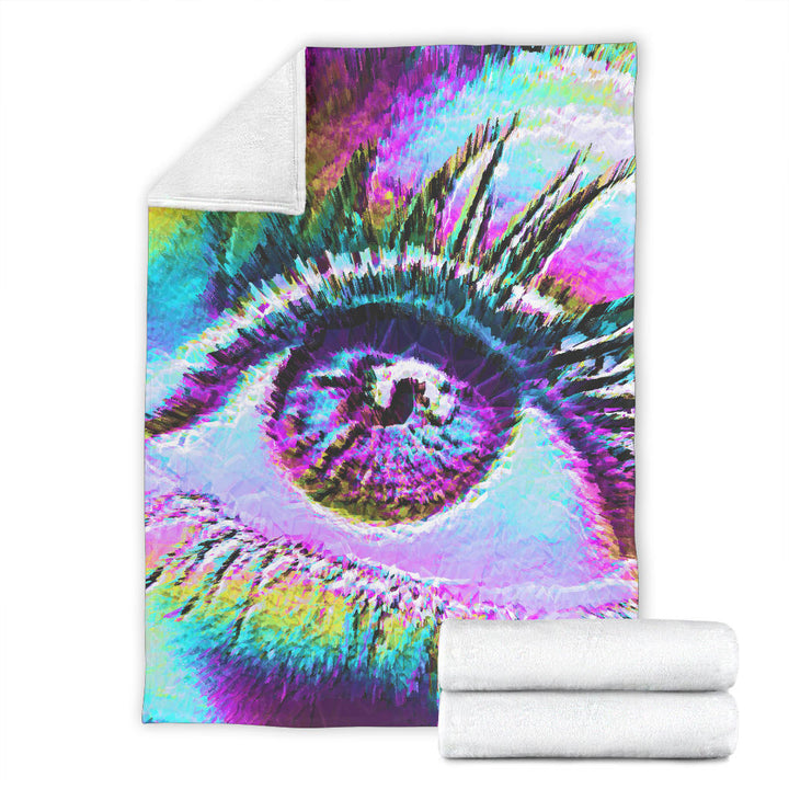 Glitch-Eye | Microfleece Blanket | Makroverset