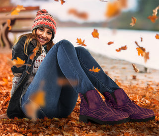 Mystical Aum Chakra Mandala - Amethyst | Eco Friendly Fashion Boots | Mandalazed