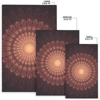 Peacock Feather Mandala - Earth | Rug | Mandalazed