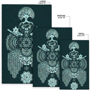 GEOMETRIC turquoise RUG | MIL ET UNE