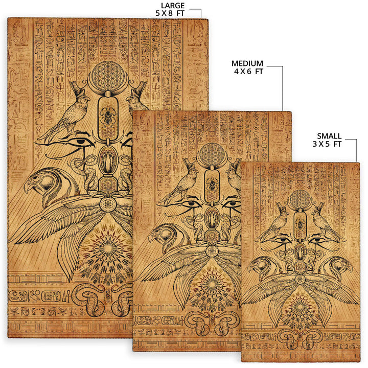 Auspices Of Horus - Papyrus | Rug | Yantrart Design