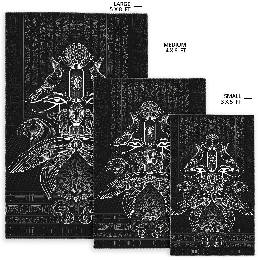 Auspices Of Horus - Black | Rug | Yantrart Design