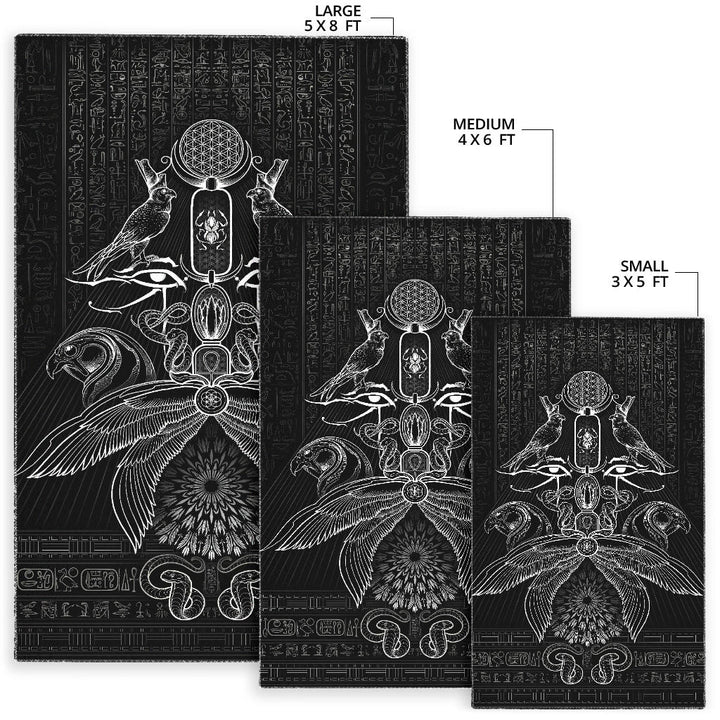 Auspices Of Horus - Black | Rug | Yantrart Design