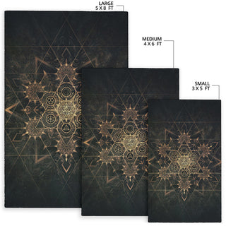 Elements of Sacred Geometry - Dark | Rug | Mandalazed