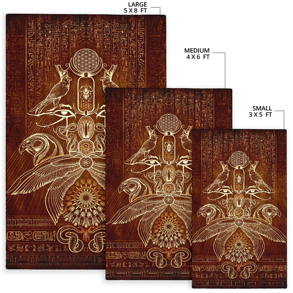Auspices Of Horus -Burnt | Rug | Yantrart Design