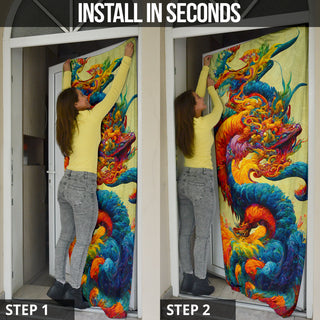 New Years Dragon Bouquet Door Sock | Michael Garfield