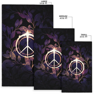 Peace With Leaves | Rug | Mandalazed