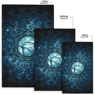 Eye of Horus Mandala - Blue | Rug | Mandalazed