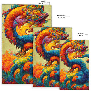 Newyears Dragon Bouquet Rug | Michael Garfield