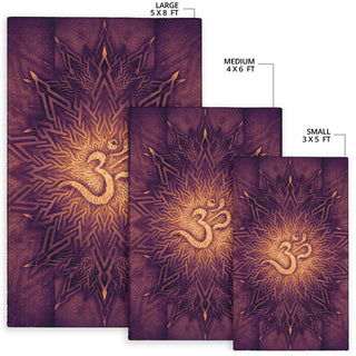 Mystical Aum Chakra Mandala - Amethyst | Rug | Mandalazed