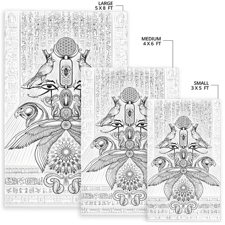 Auspices Of Horus - White | Rug | Yantrart Design