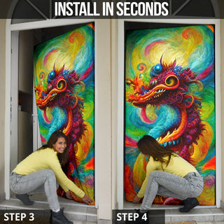 New Years Dragon Bouquet 2 Door Sock | Michael Garfield