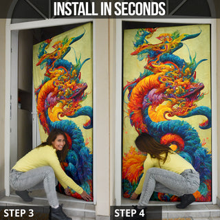 New Years Dragon Bouquet Door Sock | Michael Garfield