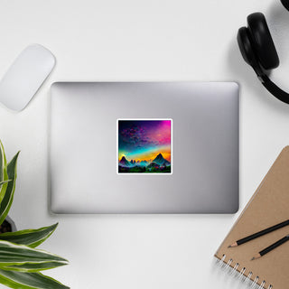 Misty Mountain Skies Sticker | Acidmath Guy