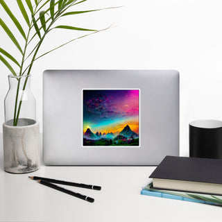 Misty Mountain Skies Sticker | Acidmath Guy