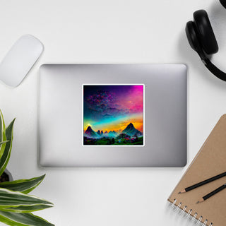 Misty Mountain Skies Sticker | Acidmath Guy