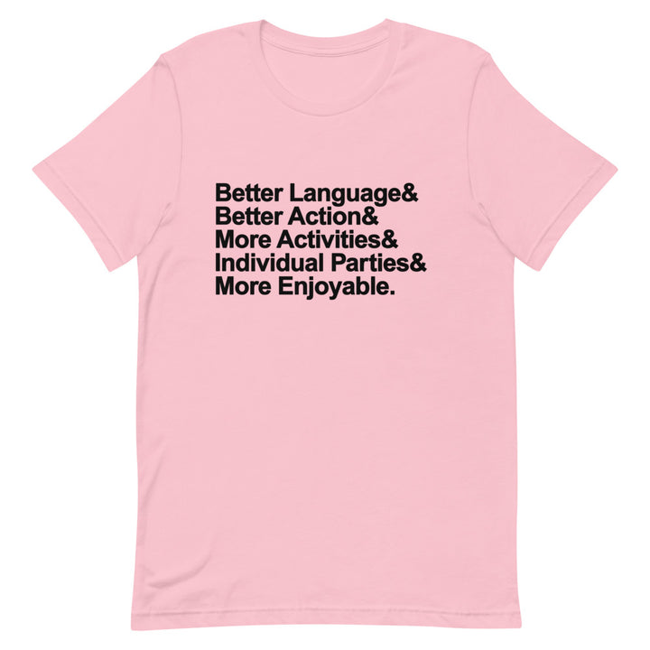 List Parody | T-Shirt Unisex Cotton T-Shirt (black print) | ALGA