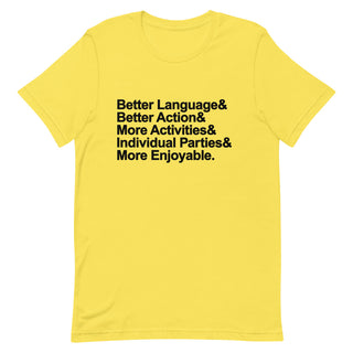 List Parody | T-Shirt Unisex Cotton T-Shirt (black print) | ALGA